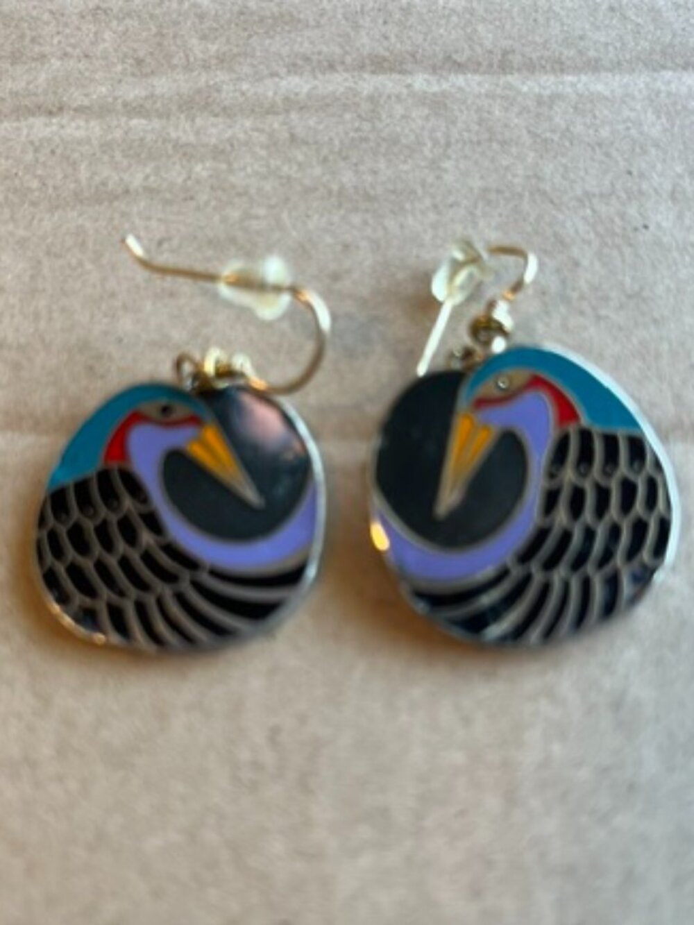 Laurel Burch "Nile Bird" earrings.